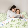 thumbnail image 4 of Manfei Kawaii Green Bow Twin Comforter Sets 3-Piece for Girls,Vintage Polka Dots Bedding Set for Kids Teens,Ultra Soft Home Decor, 4 of 6