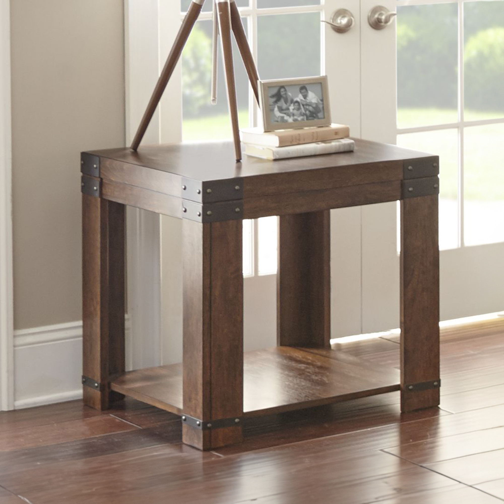 Arusha Square End Table in Medium Cherry