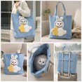 thumbnail image 6 of Paw Peek Bag Pet Carrier Tote Cat Dog Cartoon Canvas Shoulder Bag Colorful Animal Shapes Carrying Bag with Head-Out Design Adjustable Neck Small Dog Cat Carrier for Outdoor Use, A, 6 of 7