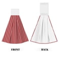 thumbnail image 2 of Easygdp Stripes Red White Kitchen Hand Towels Hanging Tie Towels Fast Drying Dish Cloth with Loop for Bathroom Restroom Home Decor, 2 of 7