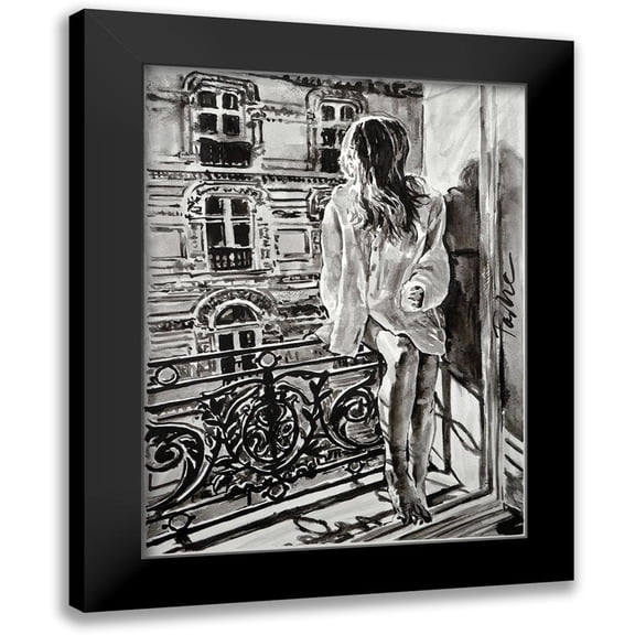Tashe 12x14 Black Modern Framed Museum Art Print Titled - Sunday Morning