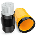 thumbnail image 1 of 50AMP RV Power Cord Twist Lock Plug with Boot Locking Cover 125/250V Female Locking Shore Replacement Inlet, 1 of 8