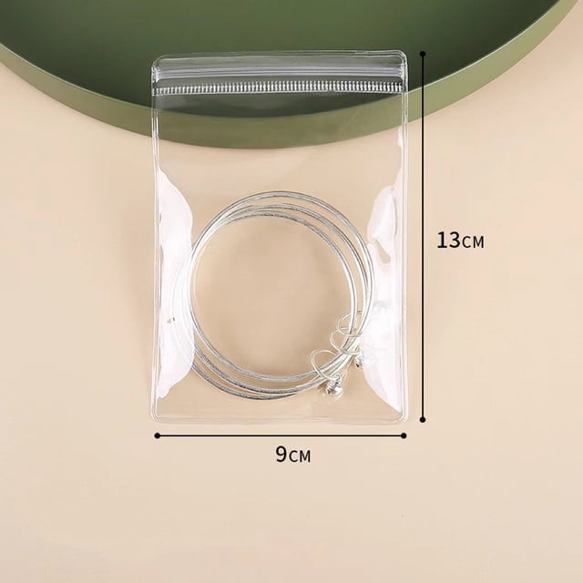 BUYISI Sealed Jewelry Storage Bags for Earrings Thickened Pvc Material for Protection 46 Threads 9*13