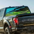 thumbnail image 2 of Rear Window Decal for Trucks – Glitch Halftone 58 x 18 Inches, Weatherproof Perforated Vinyl See-Through Graphic, Fits Most Pickup Trucks & SUVs, 2 of 7