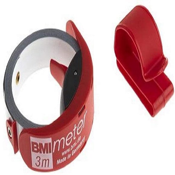 Tape Measure With Brake/Belt Clip, Red/White, 3 M X 16 Mm