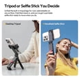thumbnail image 3 of Ulanzi MA89 Foldable Phone Tripod Stand – 360° Rotating Adjustable Smartphone Holder with Dual Cold Shoe Mounts & Mantis Mode, Portable Vlogging Tripod for iPhone & Android, 3 of 20