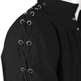 thumbnail image 3 of Underwear Men's Loose Linen Medieval Gothic Renaissance Shirt Long Sleeve Pirate Mercenary Costume, 3 of 3