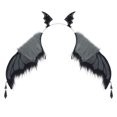 thumbnail image 4 of HXWCHs Halloween Gothic Bat Ear Womens Hair Headband, Headdress Accessory for Halloween Cosplay Holiday Party Matching Size: One Size Grey, 4 of 4