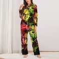 thumbnail image 3 of Lsque Chucky Pattern Long Sleeve Pajama Set for Women - Soft 2-Piece Sleepwear and Loungewear Set with Pockets, Comfy Nightwear, 3 of 8