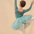 thumbnail image 5 of HAOTAGS Girls Tutu Skirts,Solid Lightweight Elastic Waist Performance Dance Skirt Green 7-8, 5 of 7