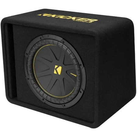 KICKER - CompC 12" Loaded Enclosures Single-Voice-Coil 4-Ohm Subwoofer - Black