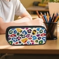thumbnail image 6 of Kuiaobaty Colorful Leopard Print Backpack Set with Pencil Case for Boys Girls 17 Inch Backpack and Matching Lunch Bag Lightweight Bookbag and Lunch Box for School Camping, 6 of 7