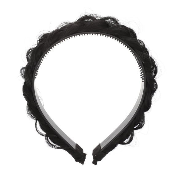 HONMEET Natural Look Black Braid Headband for Hair Styling and Daily Hair Grooming