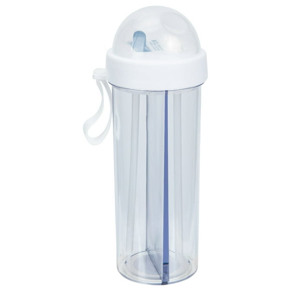 Botella de agua a prueba de fugas, deportiva, doble, para niños, portátil, con pajita
