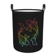 thumbnail image 1 of DouZhe Waterproof Collapsible Large Laundry Baskets, Rainbow Koi Fish Prints Circular Hamper with Handles, 1 of 7