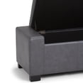 thumbnail image 6 of Simpli Home Laredo 51 inch Wide Contemporary Rectangle Large Storage Ottoman in Stone Grey Vegan Faux Leather, Assembled, 6 of 6