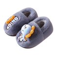thumbnail image 4 of Generic Christmas Slippers Toddler Girl Dinosaur Slippers For Kids Memory Foam Comfy House Shoes Girls Boys Bedroom Home Slippers Clearance Shoes(9-9.5 Years,Grey), 4 of 4