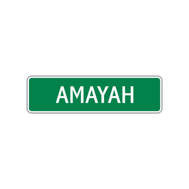 Amayah Girls Children Name Letter Printed Label Novelty Wall Plaque
