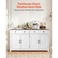 thumbnail image 2 of YKITRD Farmhouse Coffee Bar Cabinet with Drawer and Sliding Barn Doors, White, 2 of 12