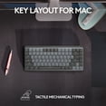 thumbnail image 2 of Logitech MX Mechanical Mini for Mac Wireless Illuminated Keyboard, Low-Profile Performance Switches, Tactile Quiet Keys, Backlit, Space Gray, 2 of 12