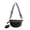 Black, variant on PU Leather Crossbody Bag for Women, Trendy Woven Fanny Pack Belt Bum Bag Shoulder Sling Purse with Adjustable Guitar Strap - Coffee