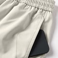 thumbnail image 4 of FRSASU Men's Solid Color Hiking Cargo Pants Fashionable Loose Windproof Waterproof Breathable and Lightweight Pants White, 4 of 8