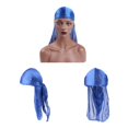 thumbnail image 1 of 2 piezas Unisex Headwear Bufanda Tela suave Azul Hugo Gorra Unisex Durag Wave, 1 of 10