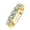 yellow, variant on AEHIO 5 Stone Moissanite Eternity Wedding Band 1.5cttw D Color Lab Diamond Gold Plated Silver Rings for Women with Certificate