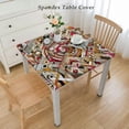 thumbnail image 2 of HAOXIT Tablecloths Fully Printed Table Covers Rectangle Picnic Party Table 48''x48'', 2 of 7