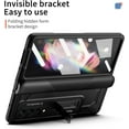 thumbnail image 4 of for Samsung Galaxy Z Fold 3 Case, with Glass Screen Protector Cover & Kickstand Design Z Fold3 Phone Case Women Men Hard Heavy Duty Durable  for Galaxy Z Fold 3 5G Case (Z Fold 3, Black), 4 of 14