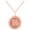 Rose Gold, variant on Reversible Virgo Zodiac Sign Charm Coin Pendant Necklace in Solid Gold (16 Inches)