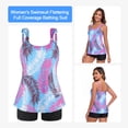 thumbnail image 6 of OCEAN BLUES Plus Size Women's Swimsuit Set for Women Tankini Top Swimwear with Shorts Two Piece Bathing Suit Size 2XL, 6 of 6