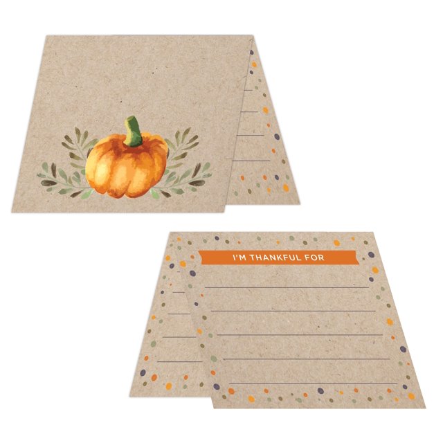 Koko Paper Co Tarjetas De Acción De Gracias Con Tarjetas De Agradecimiento Rellenables | Paquete De 50 Tarjetas | Impreso En Cartulina Pesada.