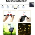 thumbnail image 7 of Solar String Lights with 8 Mode 100 LED 39FT Waterproof Crystal Globe Lights for Party Yard Garden Outdoor Patio Wedding Xmas Tree Christmas Decor, Warm White, 7 of 7