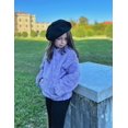 thumbnail image 5 of Arshiner Girls Hoodie Sherpa Fleece Pullover Hooded Sweatshirt for Girl Button Up Casual Outerwear Coat With Pockets, 5 of 5