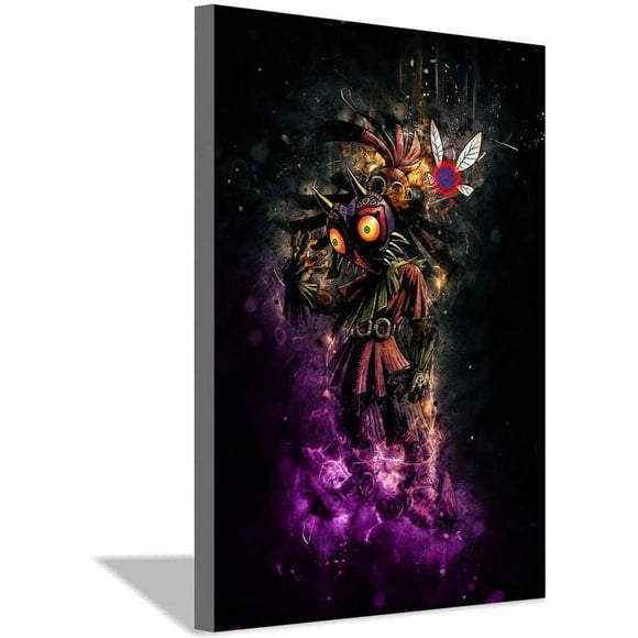 HSHDLDF Skull Kid - Majoras Mask Canvas Art Poster and Wall Art Picture Print Modern Family Bedroom Decor