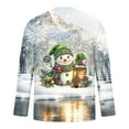 thumbnail image 5 of Aobny Santa Big and Tall Shirts for Men Oversized Long Sleeve Green T Shirts Pullover Christmas Trendy Tops,XL, 5 of 5
