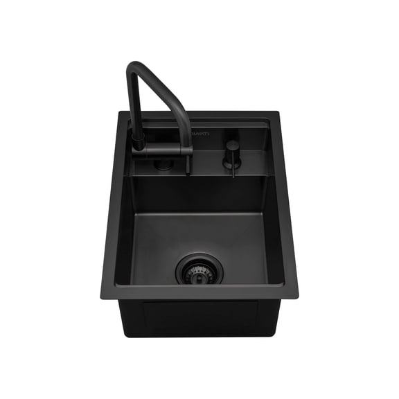 Ruvati Rvh8272 Vienna 20" Undermount Single Basin Stainless Steel Kitchen Sink - Gunmetal