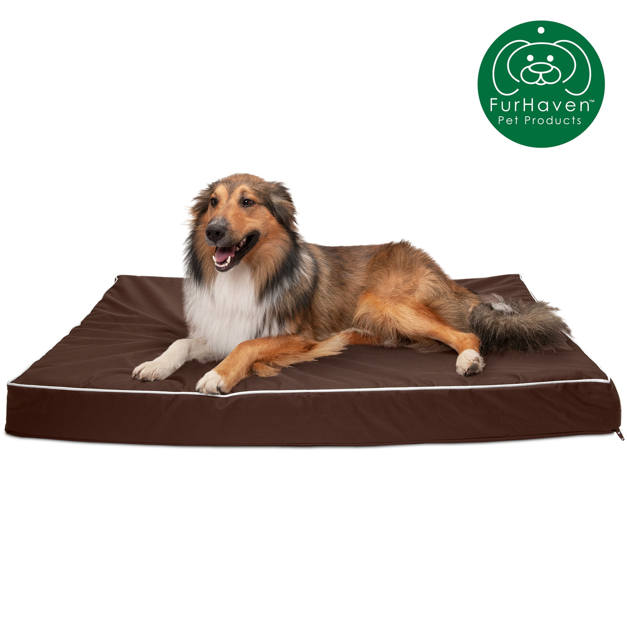 FurHaven Pet Dog Bed Cooling Gel Memory Foam Orthopedic Indoor