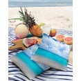 thumbnail image 3 of Summer Beach Sea Wave and Blue Sky Line Outdoor Pillow Covers Set of 2, Decorative Waterproof Throw Pillow Case, Natural Landscape Cotton Linen Soft Cozy Cushion Pillowcases, 3 of 6
