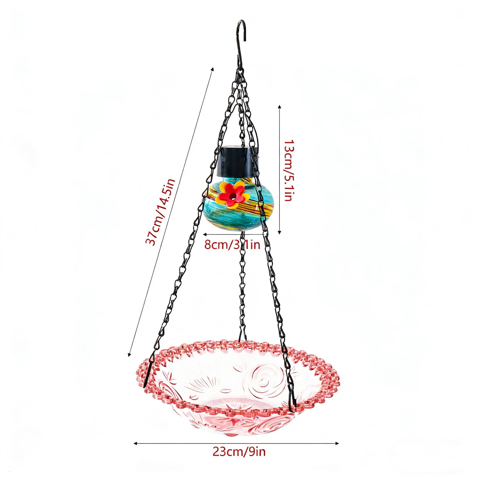 Bird Feeder Outdoor Hanging, Garden Decoration Bird Feeding Station For Attracting Wild Birds, Durable Birdhouse For Yard Patio Garden Decoration