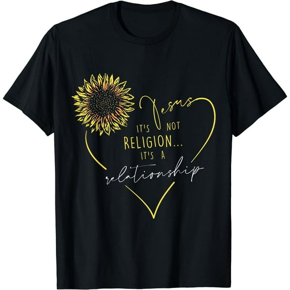 Jesus Its not Religion its a realtionship - Christian Women T-Shirt Black 2X-Large