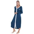 thumbnail image 3 of Maternity Nursing Nightdress - Women's Nightgown Long Sleepshirts Long Sleeve Comfortable Soft Sleepwear Full Length Sleep Dress Nursing Loungewear S-XXL, 3 of 9