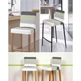 thumbnail image 5 of Grey Green Striped Bar Stool Covers Set of 4, Farmhouse Modern Stretch Washable Bar Chair Covers with Backs, Removable Pub Counter Height Chair Cover for Kitchen Dining Room Cafe, 5 of 7