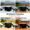 thumbnail image 5 of GASPRO Fire Pit Cover Square 30 Inch, 600D Heavy Duty Fabric with Waterproof Patio Fire Table Cover with PVC Coating, Tear & Weather Resistant, UV & Fade Resistant, Windproof, 30" x 30" x 24", Black, 5 of 11