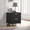 Black, variant on Gold-Trimmed 2-Drawer Black Nightstand / Bedroom Storage Solution