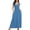 Light blue, variant on Women Sleeveless Deep V Neck Loose Plain Long Maxi Casual Dress,Mother's Day,L,Navy Blue