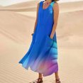 thumbnail image 1 of WILLBEST Vestidos Casuales para Mujer Verano Vestido Casual sin Mangas de Verano para Mujer Vestido de Vacaciones de Playa con Bolsillos Estampados Coloridos Mediana​​, 1 of 3