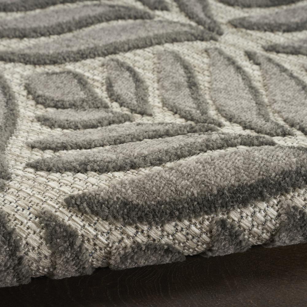 Nourison Aloha Indoor/Outdoor Charcoal 5'3" x 7'5" Area Rug, (5x7)