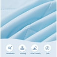 thumbnail image 2 of Cooling Comforter Queen Size, Double-Sided Cooling Tech Fabric Blanket for Hot Sleepers and Night Sweats, All-Season Breathable Lightweight Comforter, Light Blue, 2 of 8